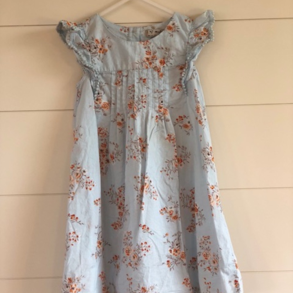 Next Direct Blue Floral Dress Girls 5-6